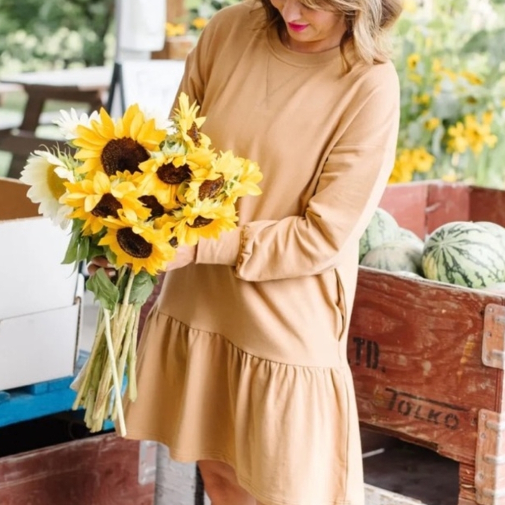 Smash + Tess Tan Long Sleeve Dress